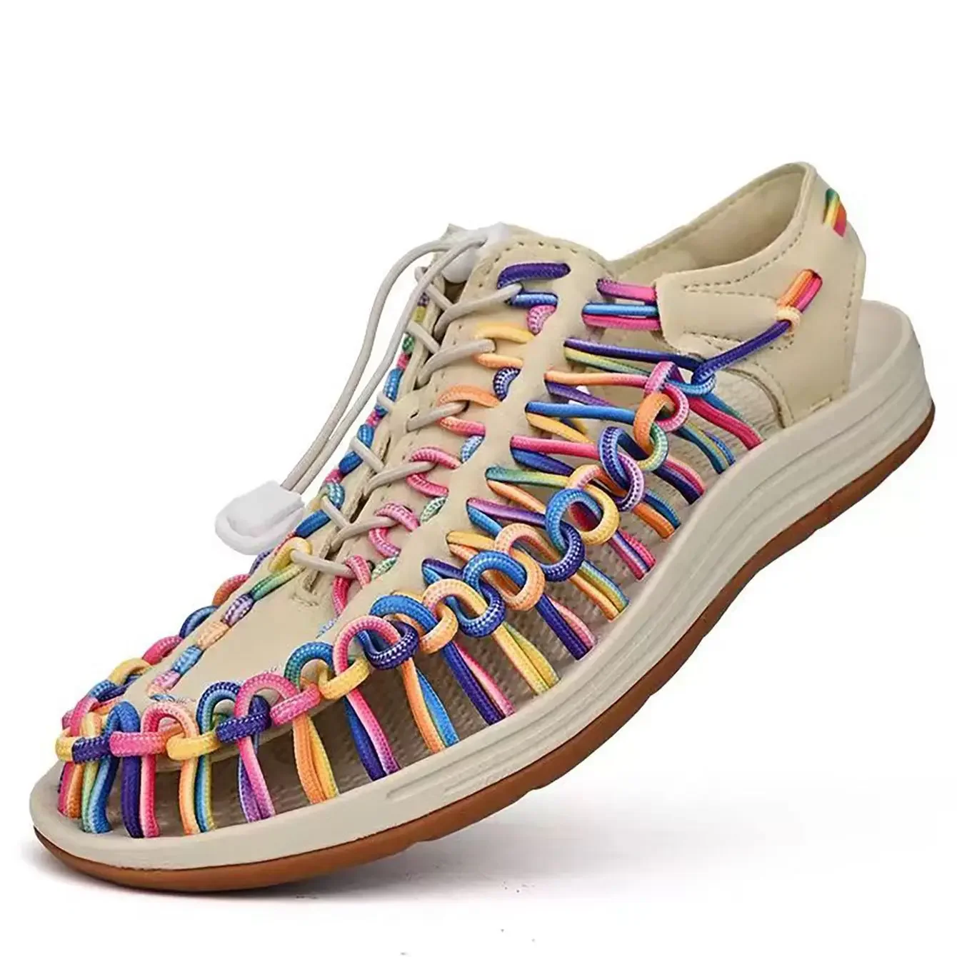 Beach Men's Sandal Weaving New Arrival Daily Use 2025 Styles Luxury Design Descount Non-slip Barefoot Fashion Outdoor Male Shoe