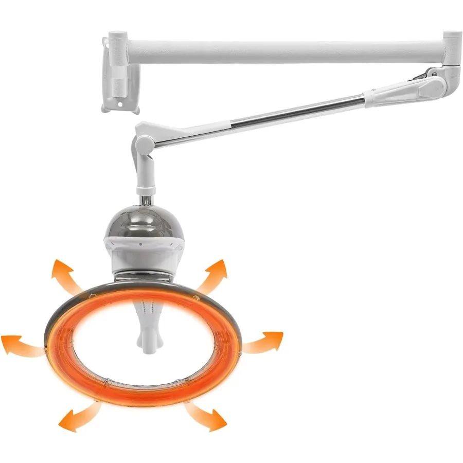 

Hair Dryer 950W 360 Degree Rotating Heating Ring Wall Mount Orbiting Rotating Hair Treatment Machine Salon Hair Perming Machine