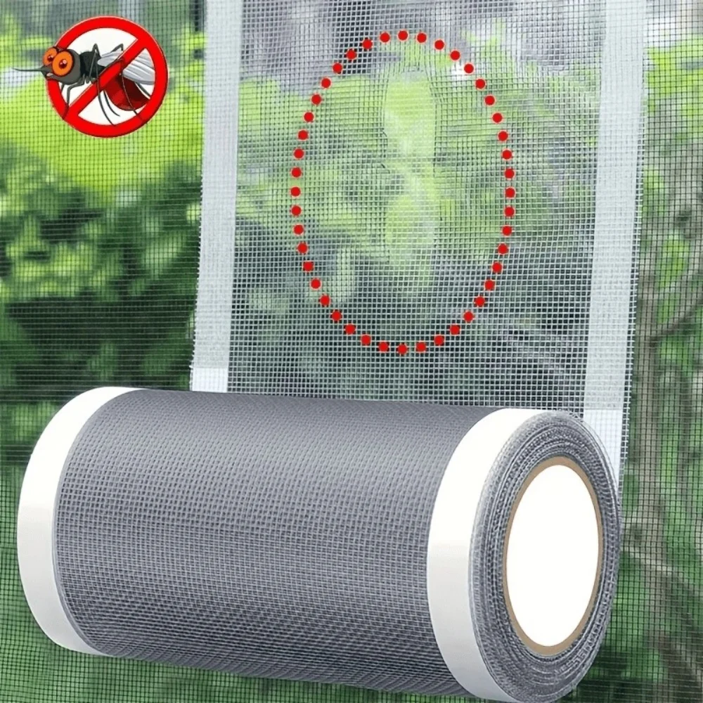 Self‑Adhesive Window Screen Repair Tape Fiberglass Mesh Screen Patch Waterproof Anti‑Mosquito Net Repair Sticker for Window Door