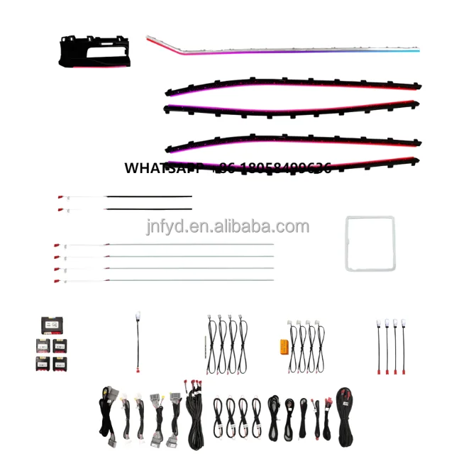 

Set of Six 32-Light Phantom Colored Ambient Starsky Decorative Strips+Treble for 23-24 Style Honda INSPIRE Car Light Accessories
