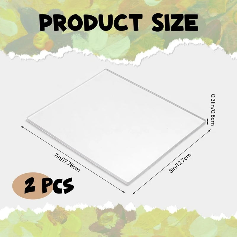 2 Packs Gel Printing Plates, 5'' X 7''Reusable Gel Printing Plate, Printmaking Supplies for Art for Making, Scrapbooking-A69M