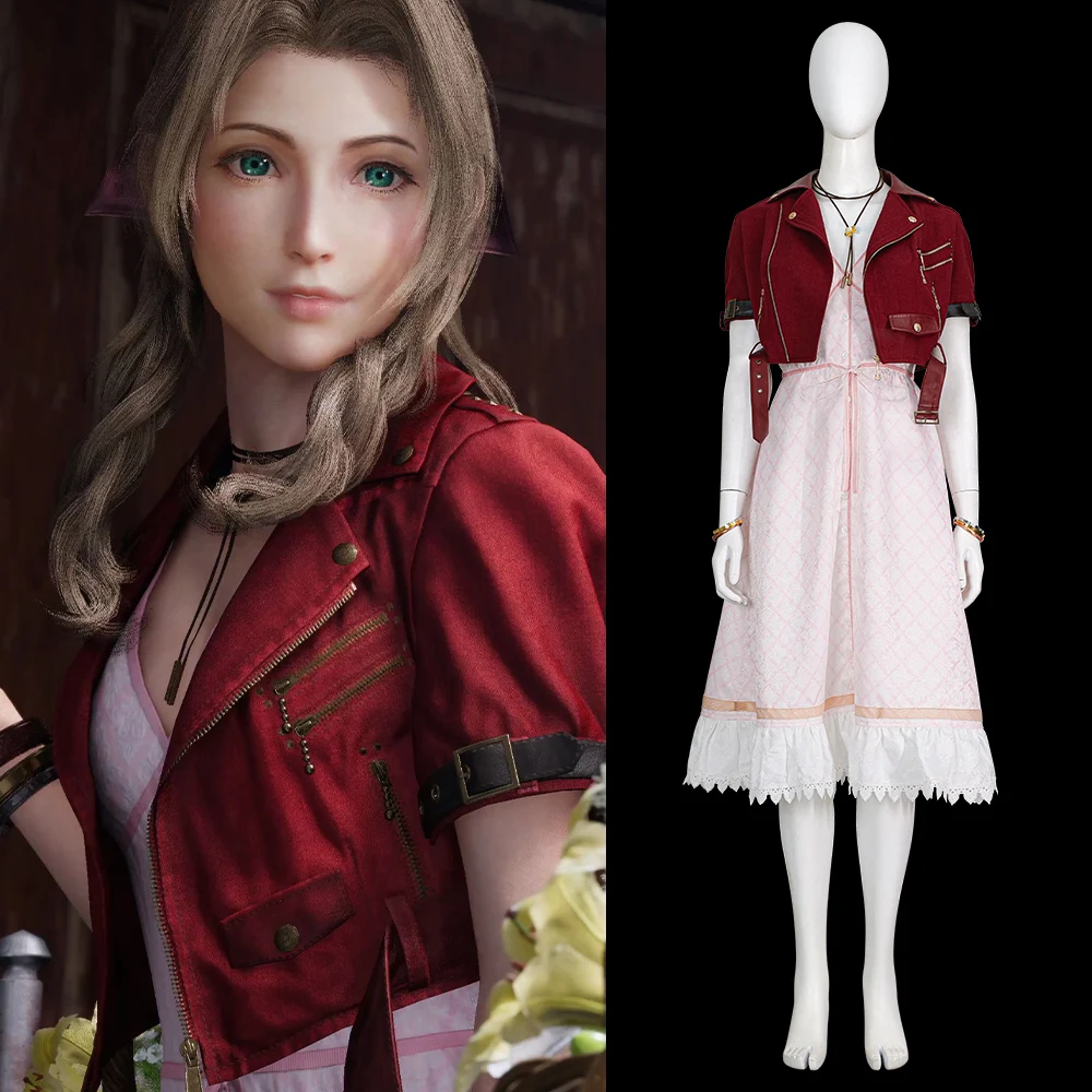 

Aerith Final Fantasy VII Remake Cosplay Full Set Custom Size XS-XXXL Premium Quality Halloween Christmas Comic Con