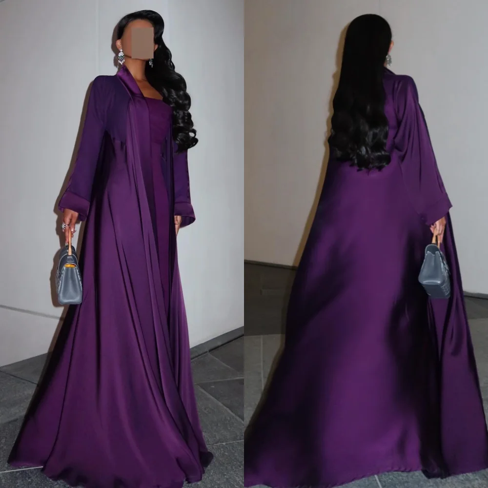 

Customized Exquisite Classic Jersey Pleat Draped A-line Square Neck Long Dresses Bespoke Occasion Dresses Matching Formal