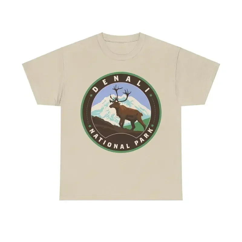 Denali National Park Alaska Round Logo T shirt