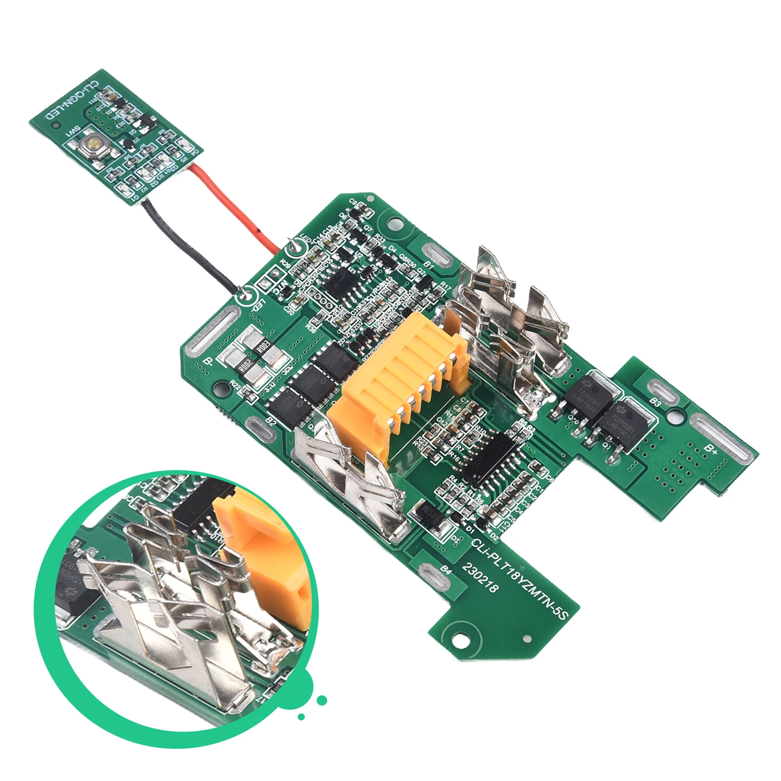 Enhanced Protection Circuit Board for BL1830 Battery Indicator with Low Voltage Shutdown and Overcurrent Protection