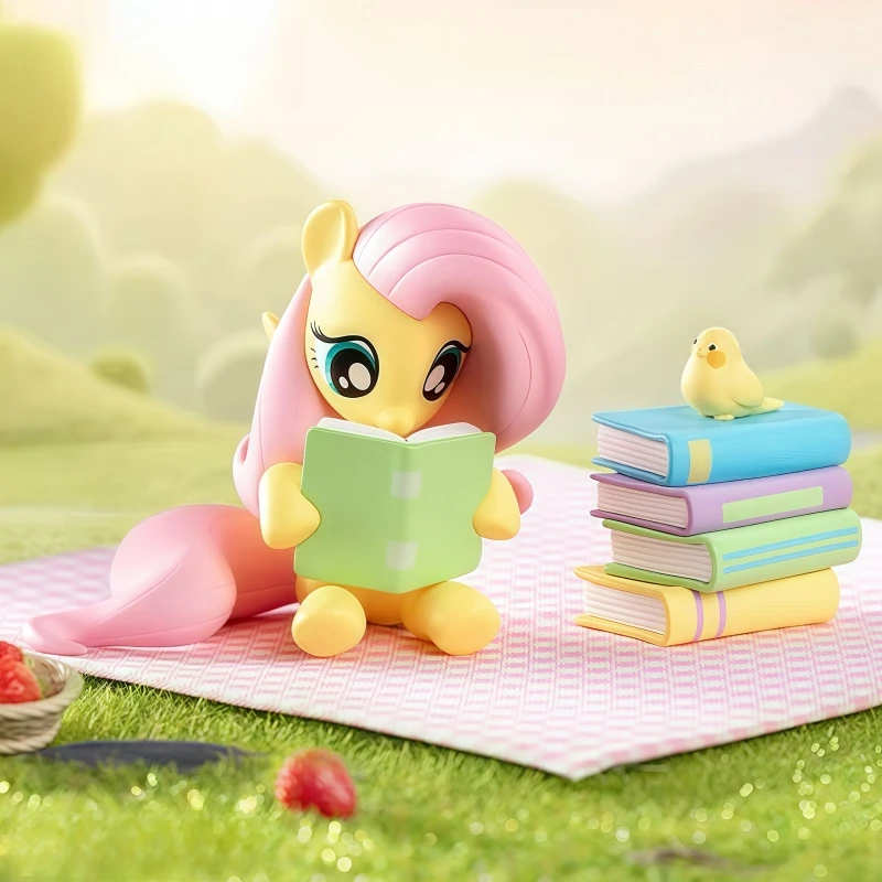 Caja ciega Original de la serie My Little Pony Fluttershy, colección de modelos de figuras, adornos, juguetes para niños, regalos de cumpleaños