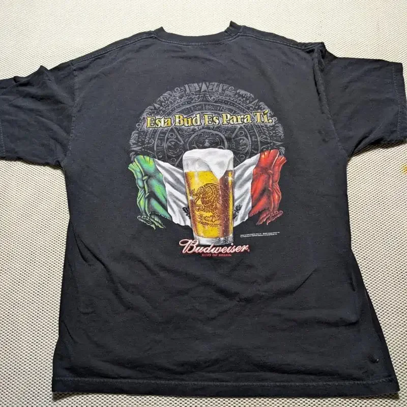 Vntg Y2K 2000 Mexico Flag Budweiser Beer Cerveza T Shirt Esta Bud Es Para Ti 2Xl