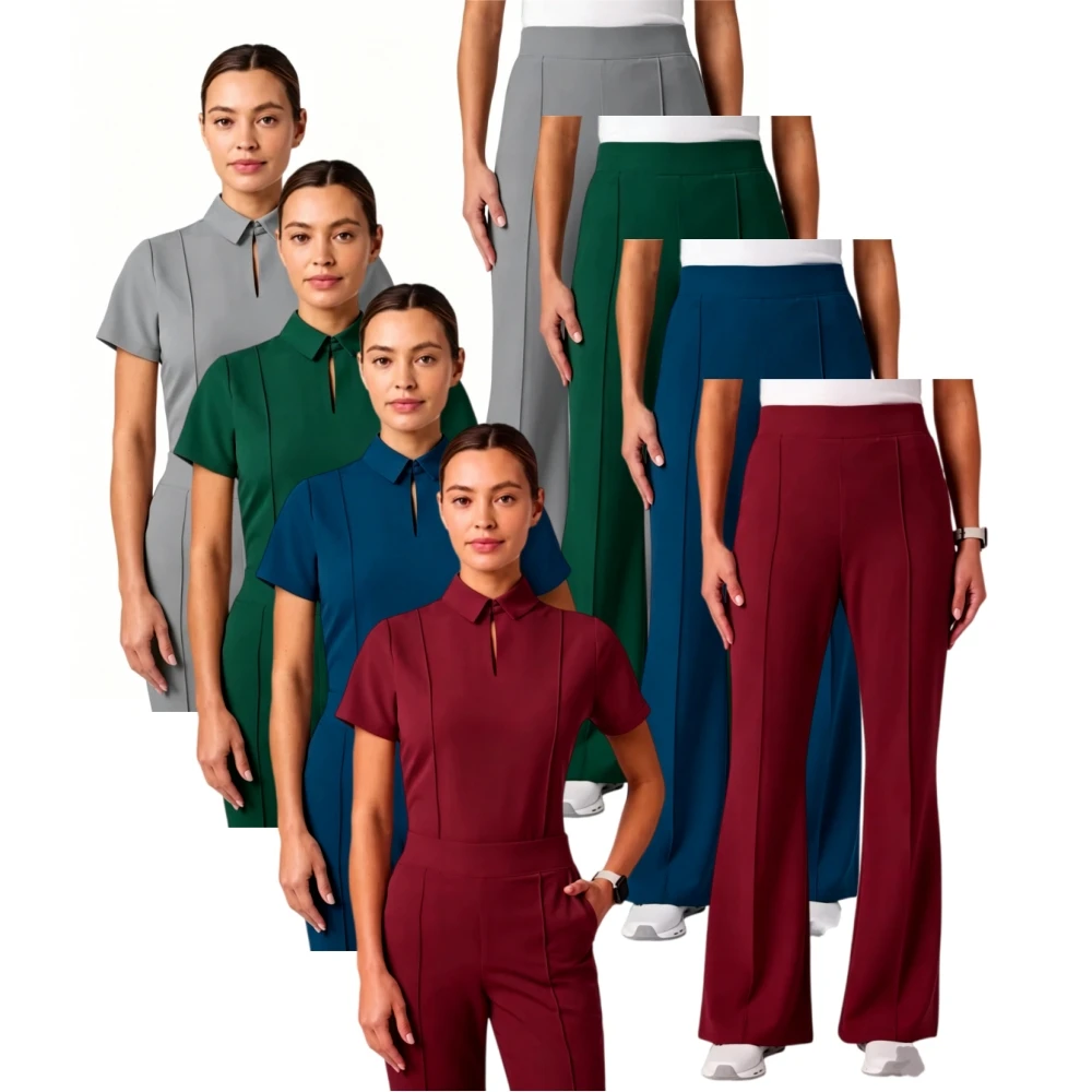 

Women Scrub Set Surgical Nursing Hospital Uniform Medical Uniforms Wholesale Multicolor Short Sleeve Workwear Clinic Nurse Scrub