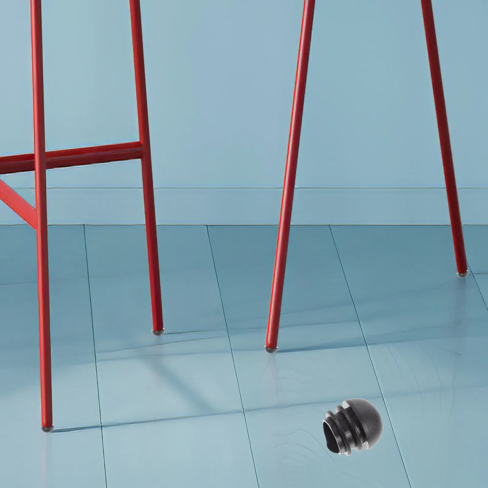 100Pcs Plastic Chair Leg Caps Round Tube Inserts Sturdy Non-Deformable Floor Protectors for Chairs Tables Ladders Shelves