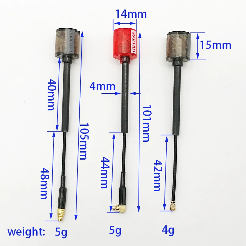 FPV 5.8G Antenna 2.8DBi LHCP/RHCP IPEX1/MMCX Long Range for DJI Caddx Digital/Analog RC Freestyle Drones Transmitter DIY Parts