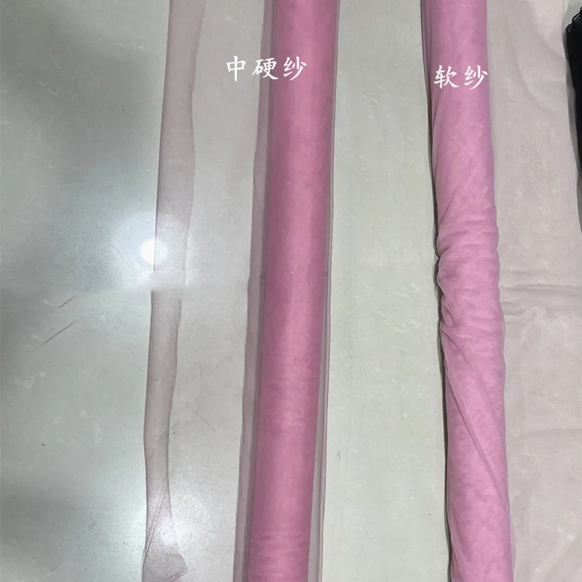 Pink Medium Hard Mesh Bubble Skirt Rose Red Gauze Cloth Scene Layout Yarn Fabric