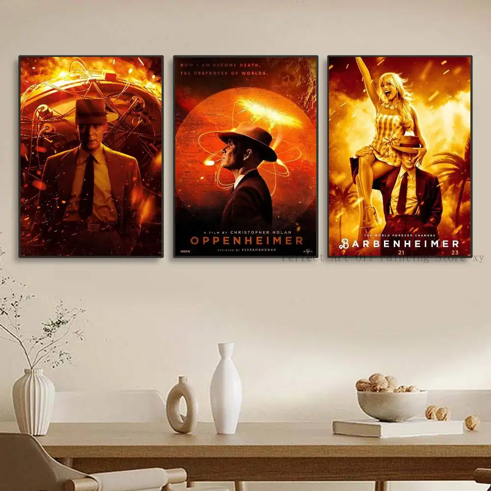 2023 أوروبا وأمريكا الفيلم الجديد Oppenheimer المشارك ورقة طباعة غرفة نوم المنزل مدخل بار مقهى الفن اللوحة الديكور