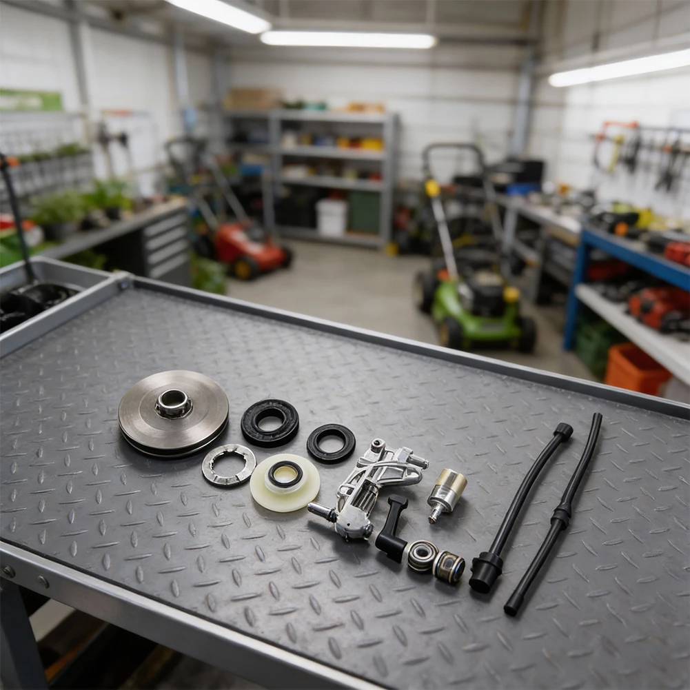 

Барабан сцепления для бензопилы 4500 5200 5800, комплект с масляным шестеренчатым механизмом, топливным фильтром и шлангом, барабан сцепления для китайской бензопилы