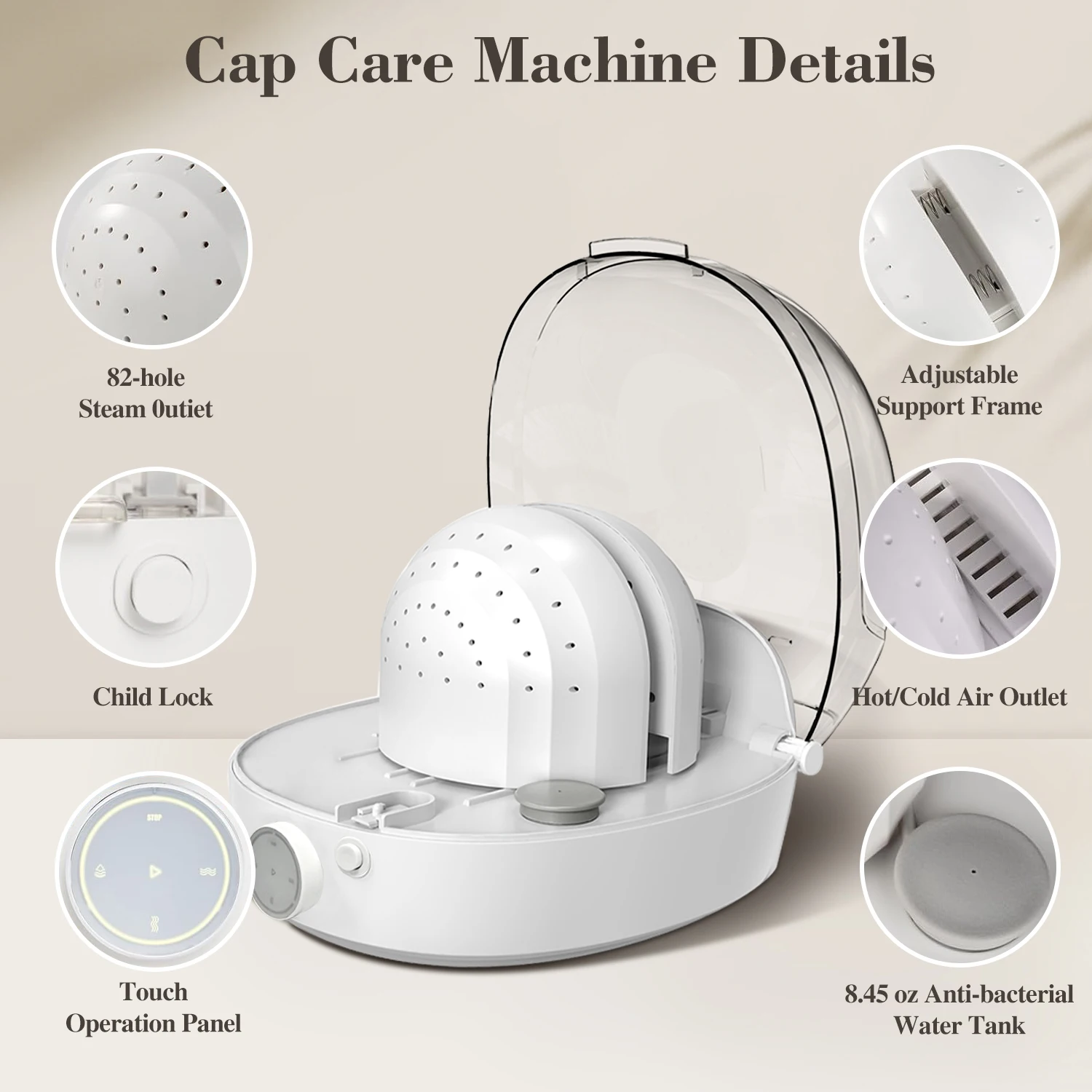 Hat Care Machine for Iron and Dry,Restore Misshapen Hat/Cap Natural Shape with Steam and Hot&Cold Wind,Keep Your Hat/Cap Clean