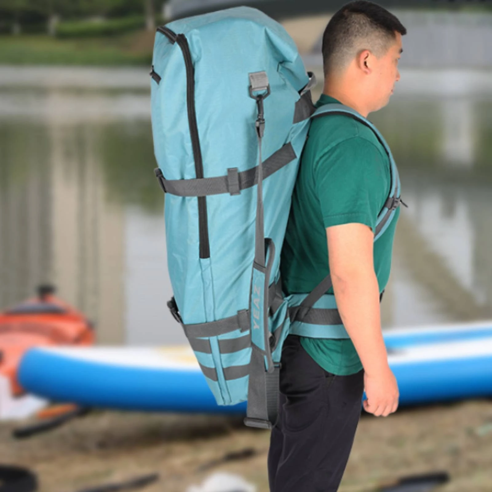 Paddleboard Backpack Shoulder Straps SUP Bag SUP Travel Bag Lightweight Water Sports Gear Quick Release Buckle view 2