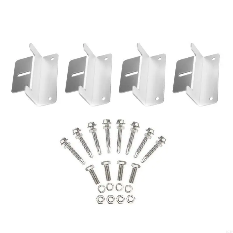 

4pcs Практические прочные алюминиевые солнечные панели сплав