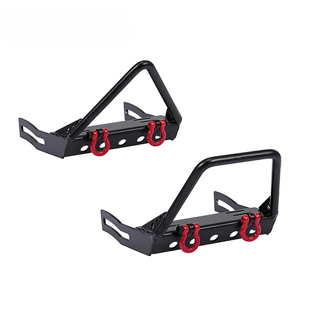 Metal RC Rock Crawler Car Front Bumper Upgrade Part for 1/10 Axial SCX10 Traxxas TRX4  D110 CC01 - Durable Off-Road Vehicle Acce