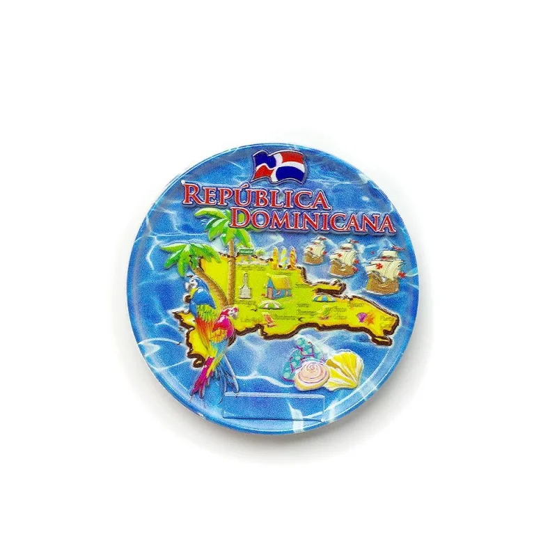 

Dominican Republic Map Shape 3D Travel Souvenir Craft Gift Magnet Fridge Magnet