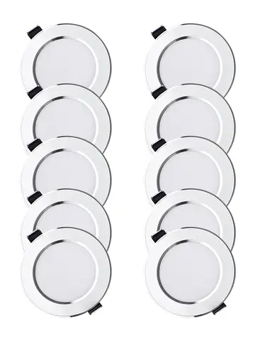 10PCS LED Downlight Recessed Ceiling Lamp 5W 9W 12W 15W Three-color dimmable/Cold white/Warm white led Spotlight AC 220V