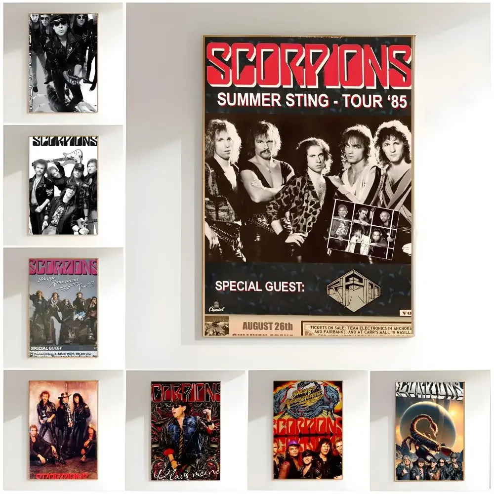 rock band s-scorpions Poster Classic Wall Art  Home Decor  Peel and Stick Unframed