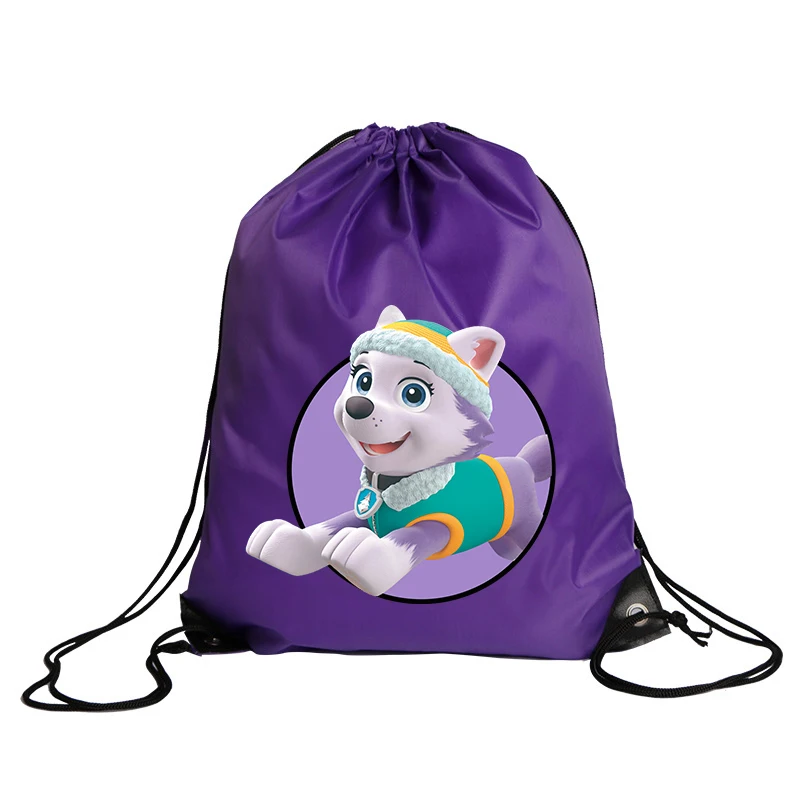 Paws Patrols Skye Chases Drawstring Bundle Pocket Bag Cartoon Sports Waterproof Backpack Anime Terylene Basketball Bags New Gift