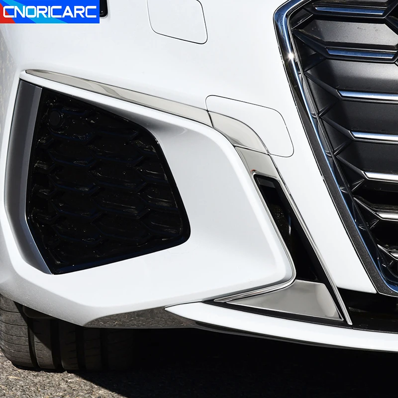 

Car Styling Front Fog Lamp Frame Cover Trim Strips For Audi A3 8Y 2021-2022 LHD Stainless Steel Exterior Accessories Stickers