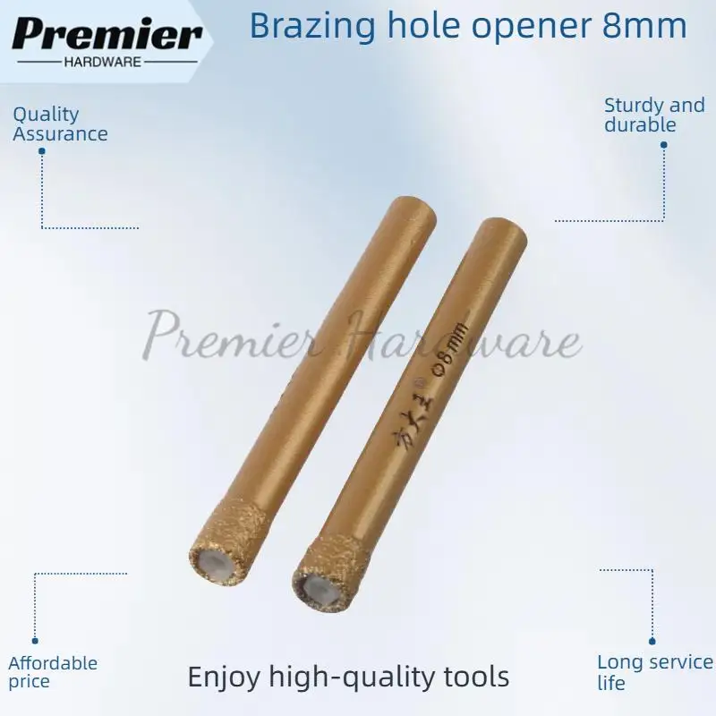 

1 шт., золотое алмазное сверло, кольцевая пила, стекло, мрамор, стекло, фреза для отверстий, сверло 8 мм