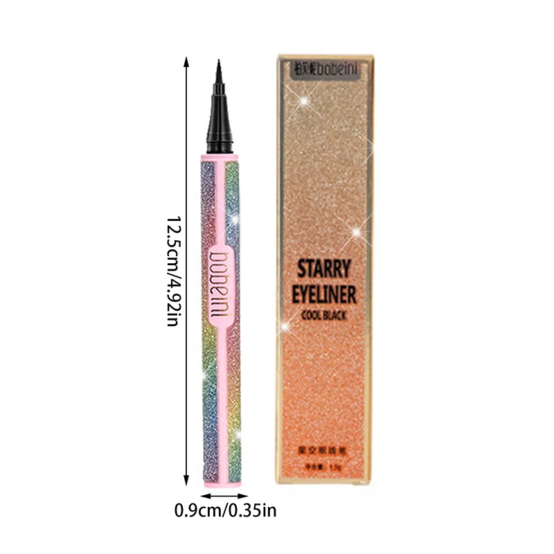 Starry Sky Shell Liquid Eyeliner Pen For Novice Soft Hair Long Lasting Waterproof Sweatproof Anti Smudge Quick Drying