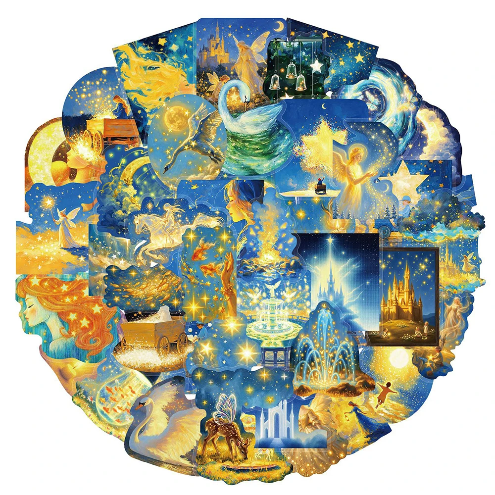 10/30/50pcs Ins Style Fairy Tale Forest Stickers Graffiti Laptop Phone Case Stationery Aesthetic Vintage Decoration Kawaii Decal