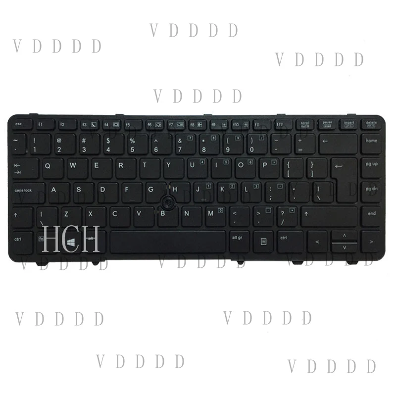 L... New for HP PROBOOK 640 G1 645 G1 Keyboard UI Black Frame 738687-001, with Point