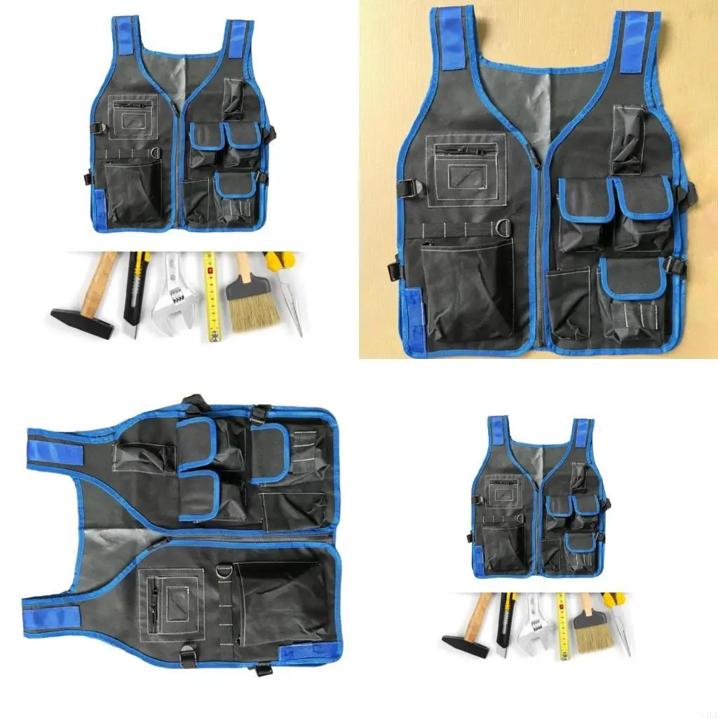 

U4LA Functional and Breathable Tool Vest with Blue Must have for Contractors and DIYers