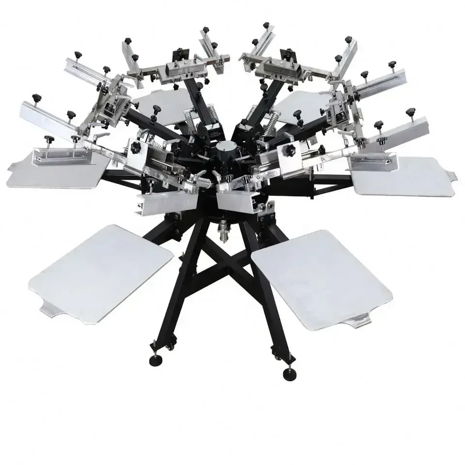 6-Color 6-Station Exposure Fabric Carousel Tray Screen Printing Machine DIY Printing Equipment Offset Printing Machine