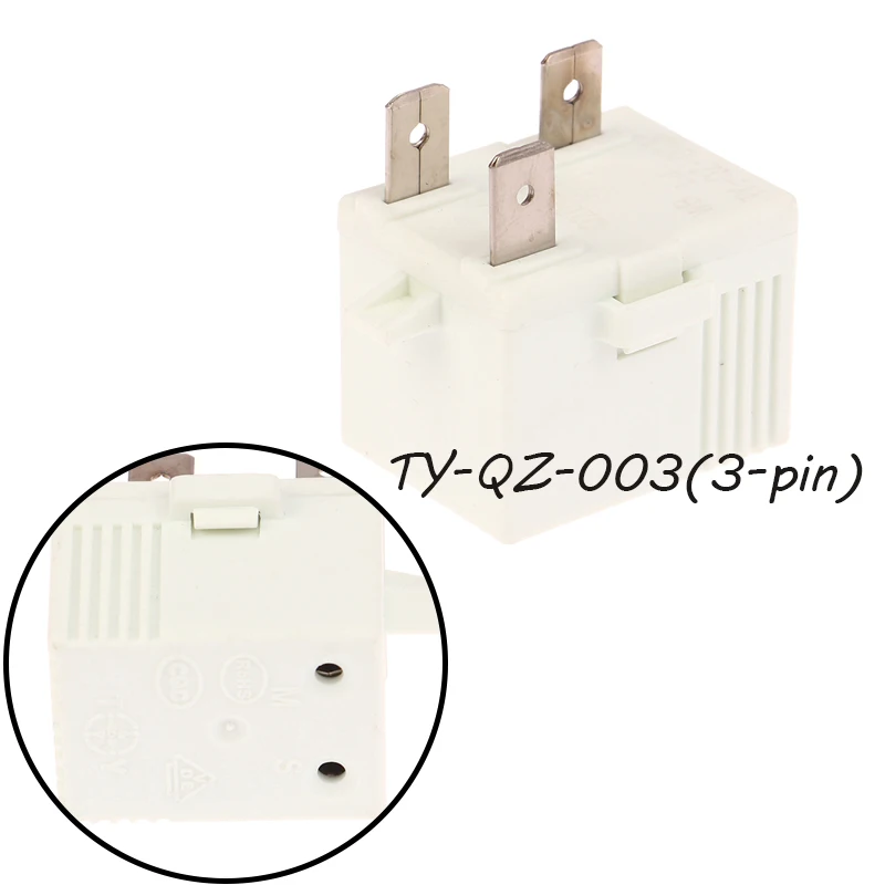 Replacement 3-pin Freezer Compressor Starter TY-QZ-003 Protector for Haier Rongsheng Hisense Refrigerator Universal Parts 1pc