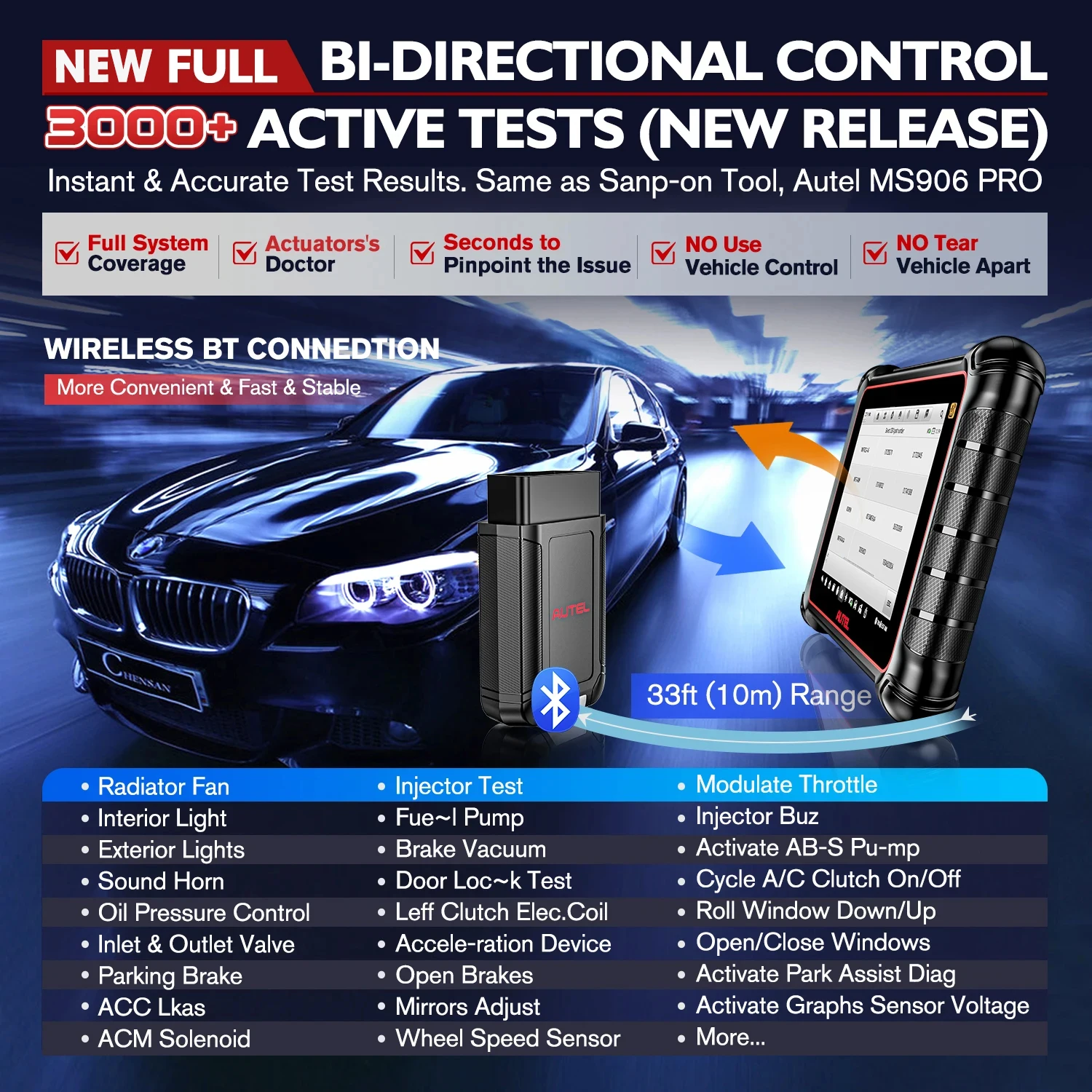 Autel MaxiCOM MK900-TS MK900TS Diagnosescanner Vollständiges TPMS Wireless Auto Scan Tool DoIP CAN FD Upgrade von MK808S TS MX900TS – Detail 14