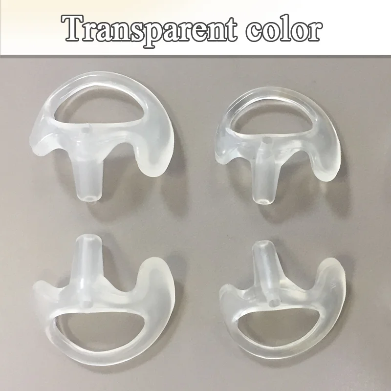 3 ペアシリコンイヤホンユニバーサルトランシーバーラジオ空気音響コイルチューブイヤホンヘッドフォンイヤーモールドホワイトブラック SML サイズ