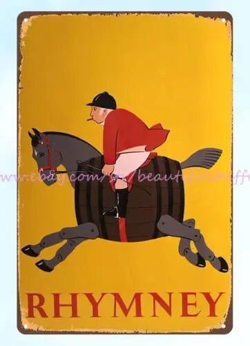 Rhymney Brewery horse ridger metal tin sign bathroom wall decor garage bars