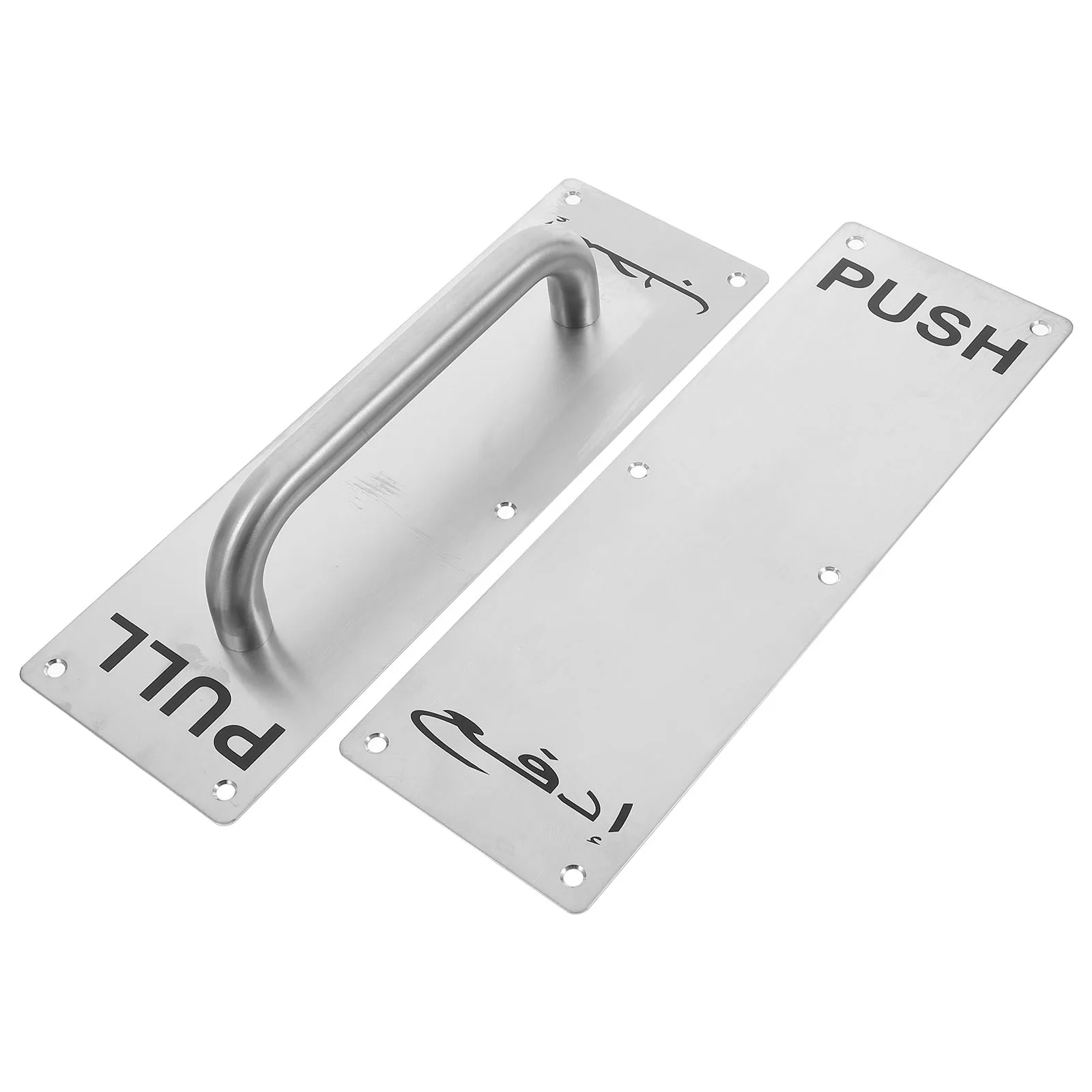 

2pcs Passage Commercial Fire Heavy Barn Stainless Steel Durable Material Easy Installation Sliding Hardware Gate Handle Bar