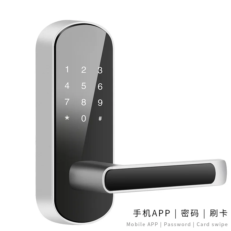 잠금 교체 구형 WiFi를 통한 단일 혀 나무 문 스마트 낙서 지문 잠금 장치