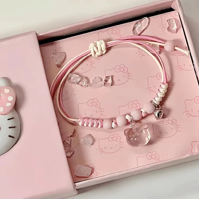 

Sweet Anime Kawaii Sanrio Ins Fashion Bracelet Lovely Gifts Cute Hello Kitty Hand Decoration Pendant Lovely Gifts for Girls