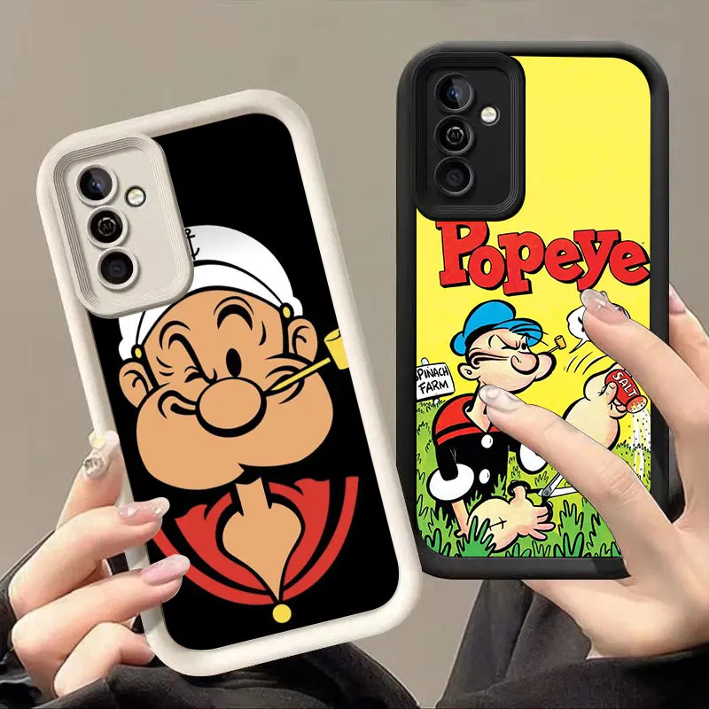 Cute Cartoon P-Popeyes Phone Case For Samsung A13 A22 A33 A34 A35 A53 A54 A55 A73 5G A12 A14 A15 A16 A23 A24 A25 A32 A52 A71 A72