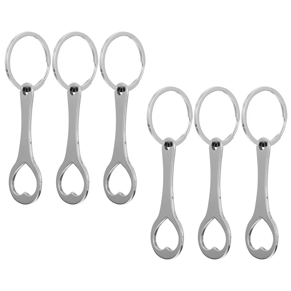 6 Pcs Cart Token Shopping Trolley Opener Disassemble Keychain Zinc Alloy Supplies Ring Keyrings