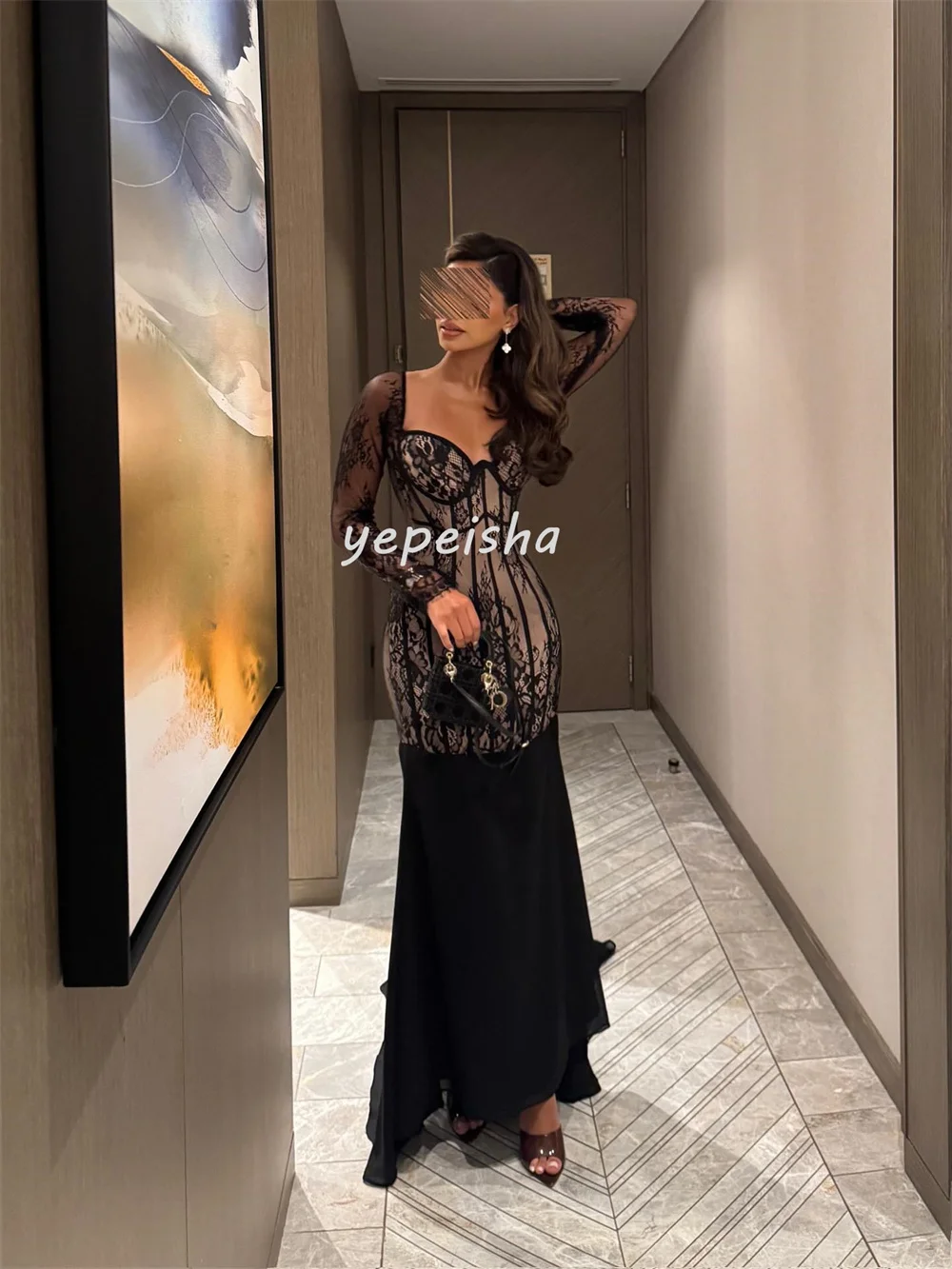 Abiti lunghi con ritratto a trapezio drappeggiato con applicazioni classiche personalizzate Abiti da cerimonia su misura Moda retrò Taglie eleganti disponibili