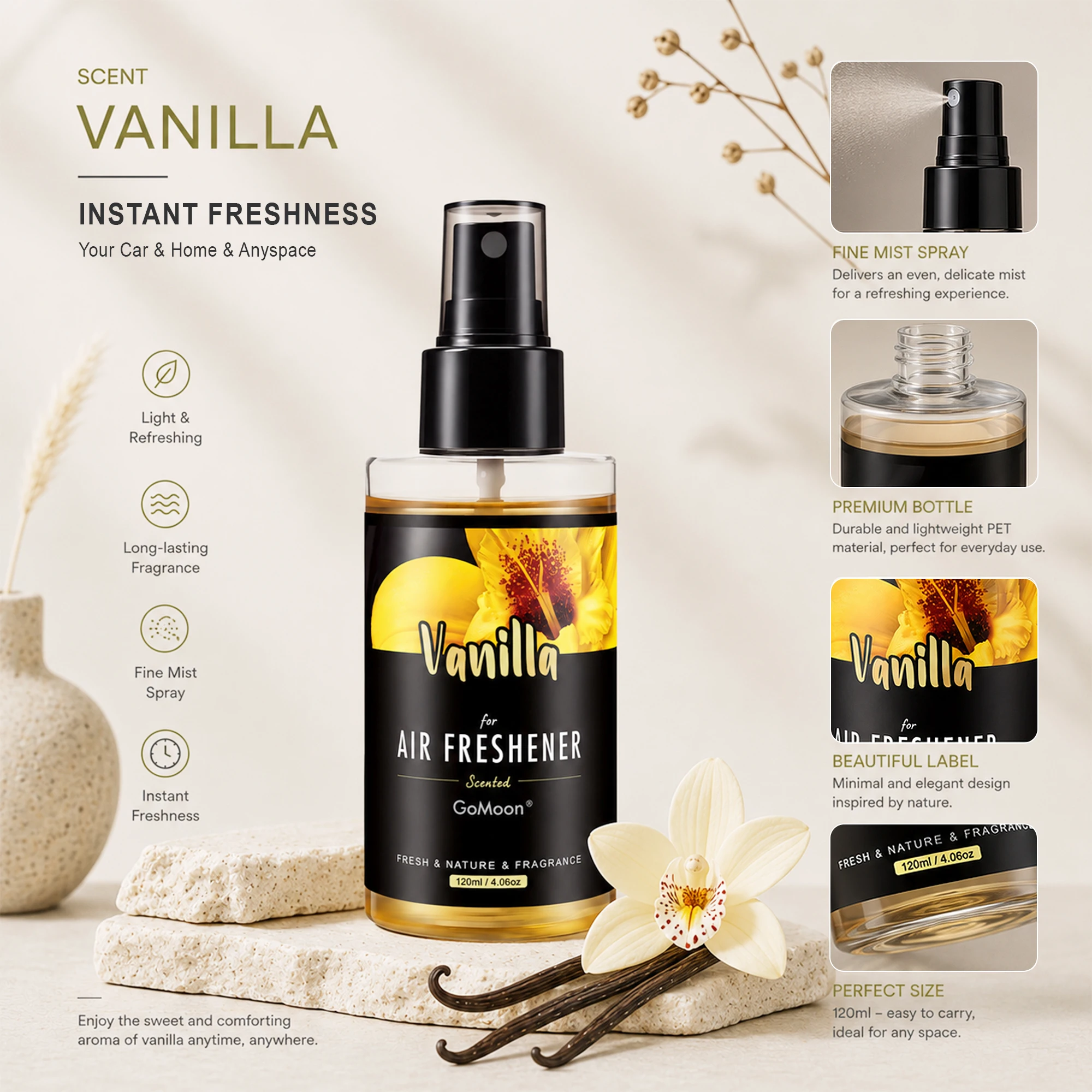 120ml/4.06oz Natural Vanilla S - Home Fragrance Vanilla 评论和价格