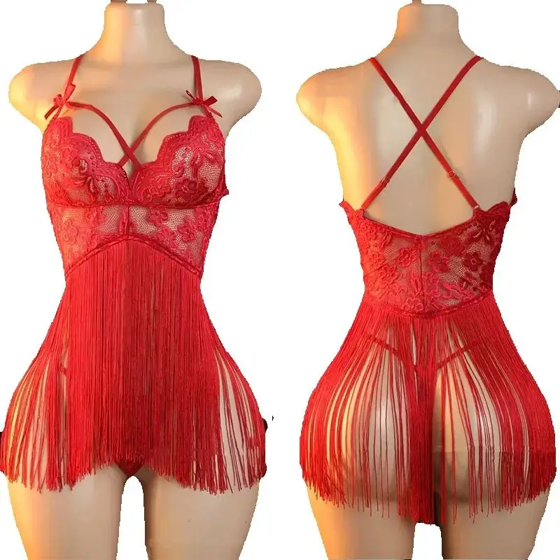   Lingerie Kit Women Temptation Lace Tassel Sensual Porn Underwear For  Hot Bodydolls Exotic Apparel Lenceria