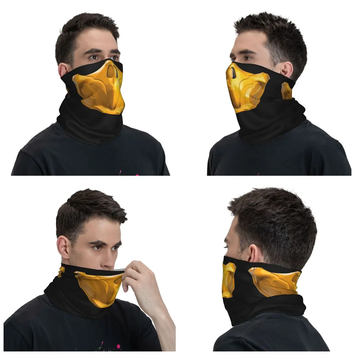 Scorpion Warrior Bandana Neck Cover Printed Mortal Kombat 11 Game Balaclavas Magic Scarf Multi-use Headband Fishing Unisex Adult