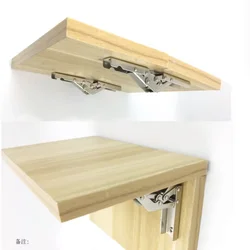 2pcs 90 degree folding hinge extended and flat 180 degree table support combination concealed hidden hinge