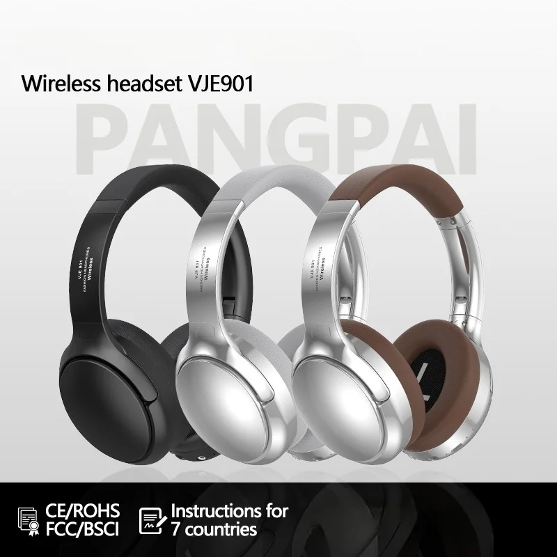 

VJE901 Wireless Bluetooth Headset Retro Wear Sports Metal Retractable Headset ps4 PC Mobile Phone, Bluetooth Headset