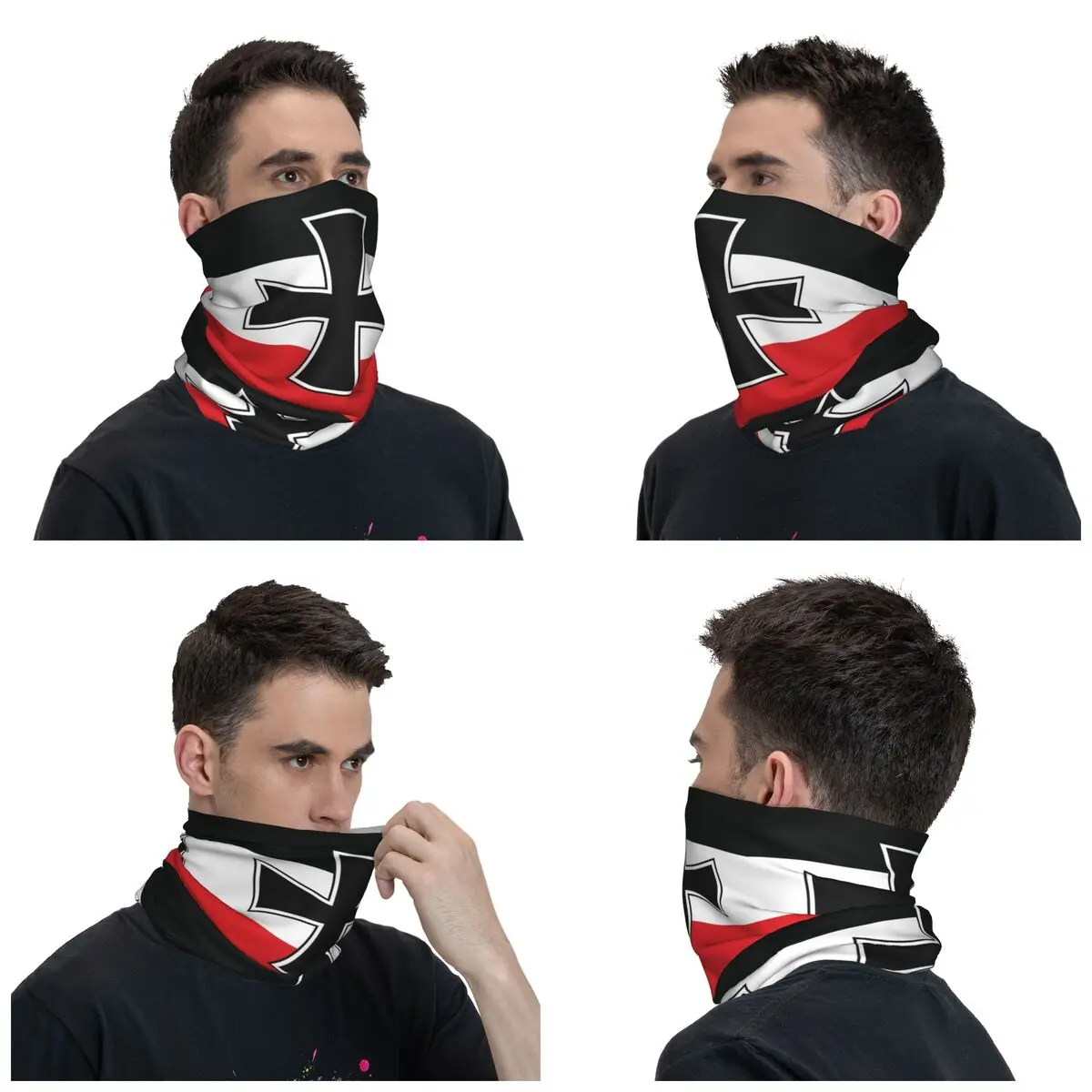 Flag Of German Empire Bandana Neck Gaiter Windproof Face Scarf Cover Men Women Headwear Tube Balaclava