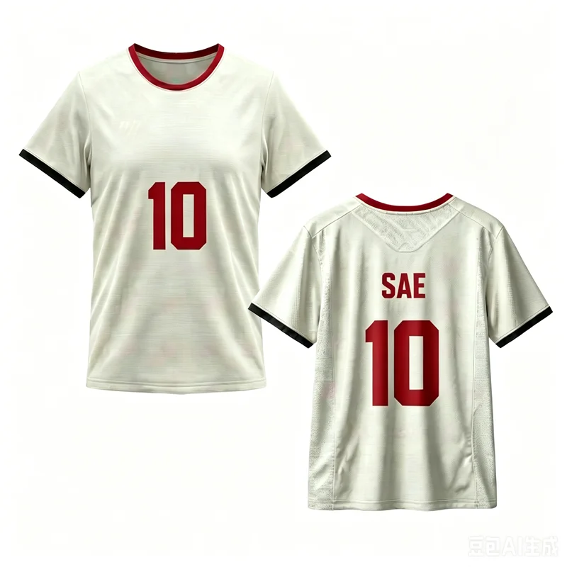 Dies ist ein spezielles, beige, maßgeschneidertes T-Shirt, Sommermode, atmungsaktiv, bequem, kurzärmelig – Detail 3