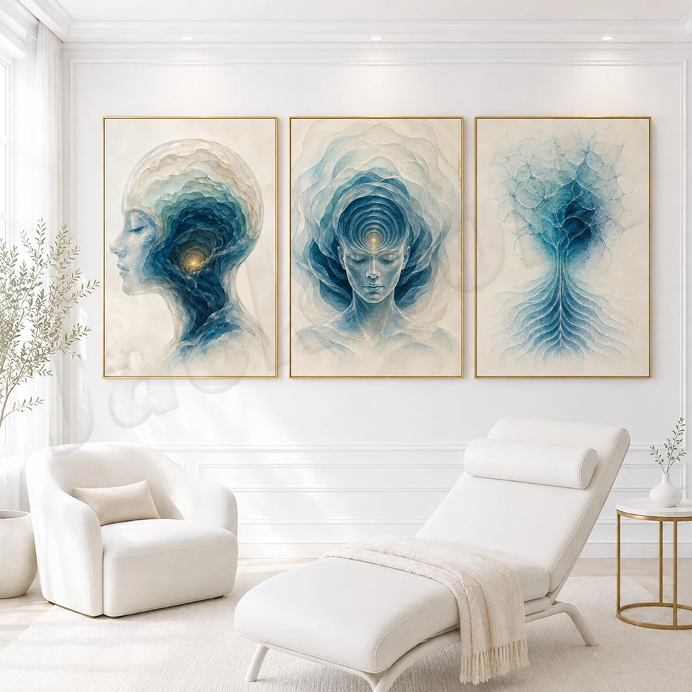 Hypnotherapy-themed wall decorations, subconsciousness, deep sleep printing, psychiatric clinic wall decorations canvas posters